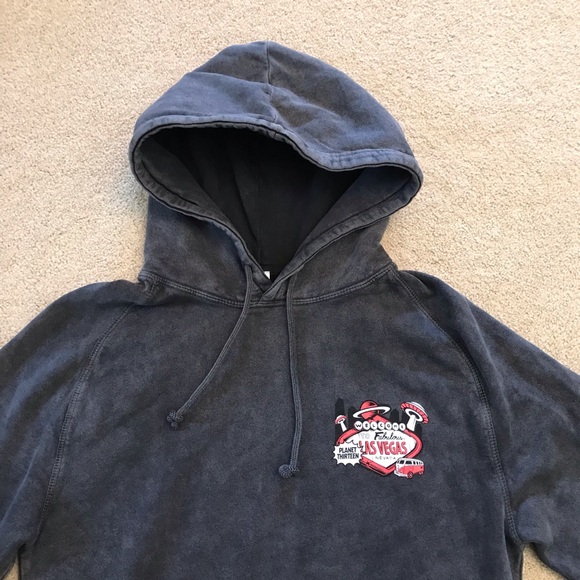 Planet Thirteen Las Vegas Alien Hoodie Sweatshirt Adult Size Small Faded Black - Picture 4 of 11